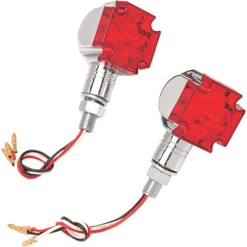 Emgo LED Maltese Marker Lights - Chrome/Red 61-99155