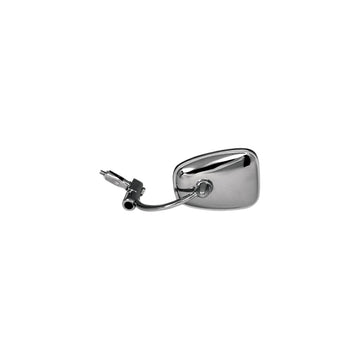 Emgo Mirror - Side View/Bar End - Rectangle - Curved - Chrome 20-34000
