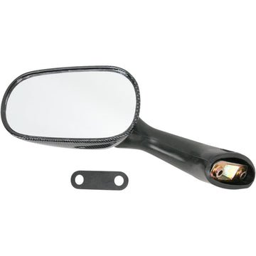 Emgo Mirror - Side View - Carbon Fiber - Rectangle - Left - Honda 20-87092