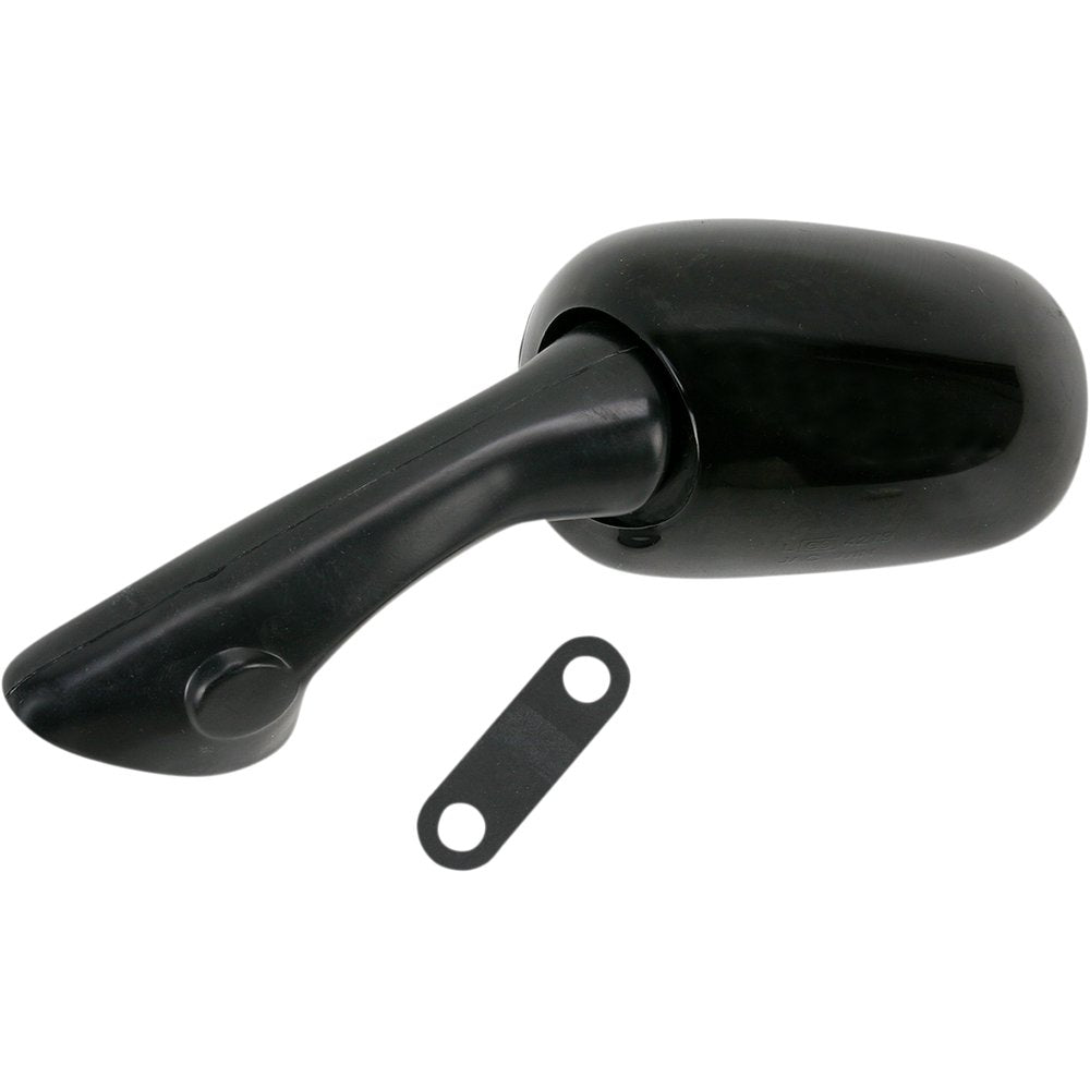 Emgo Mirror - Side View - Oval - Black - Left 20-87082