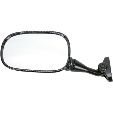 Emgo Mirror - Side View - Carbon Fiber - Rectangle - Left - Honda 20-87034