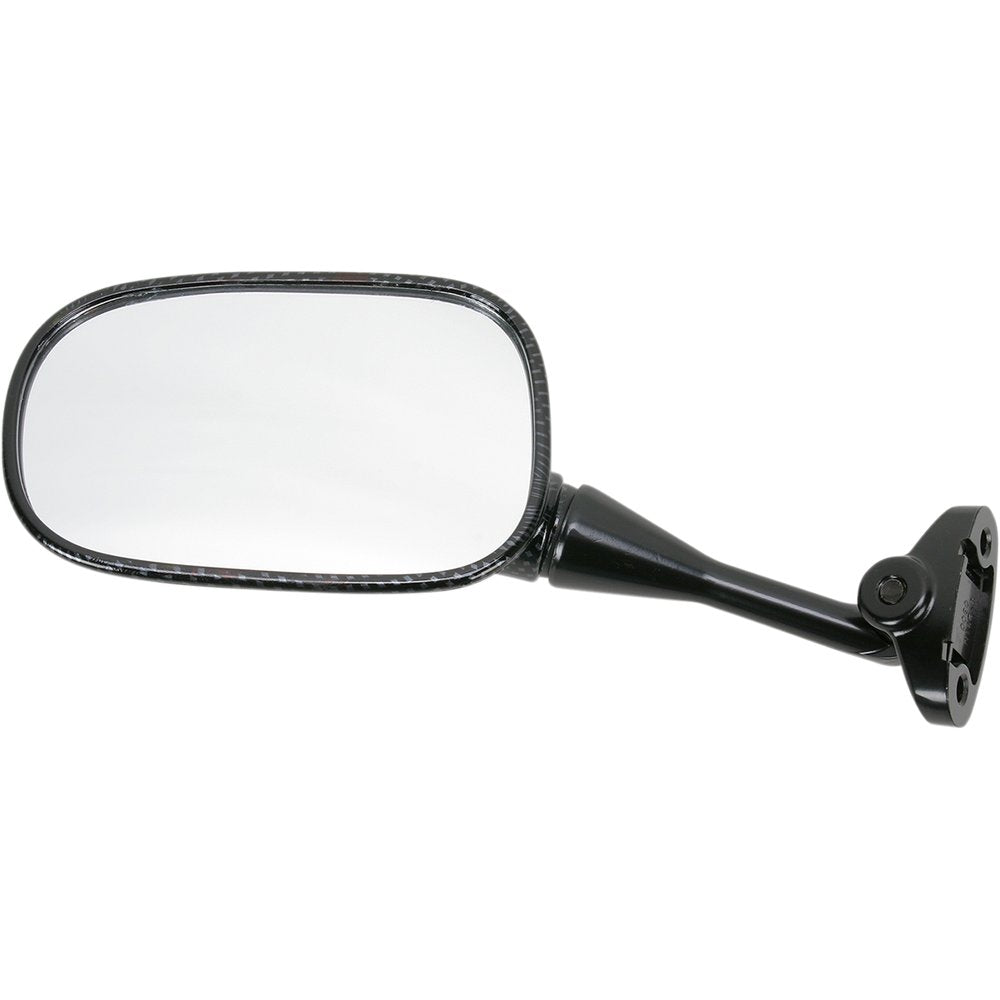 Emgo Mirror - Side View - Carbon Fiber - Rectangle - Left - Honda 20-87024