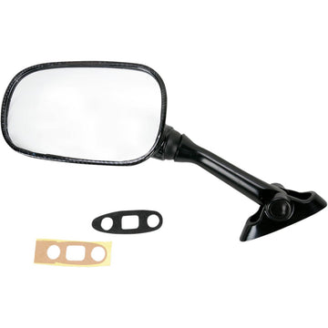 Emgo Mirror - Side View - Carbon Fiber - Rectangle - Left - Suzuki 20-69724