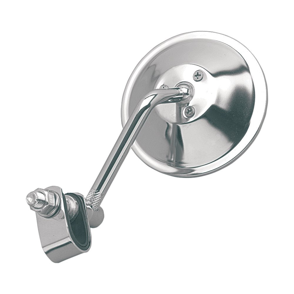 Emgo Mirror - Side View - Round - 4" Stem - Chrome - Each - Universal 20-06804