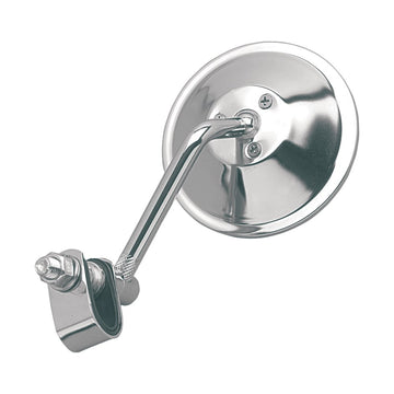 Emgo Mirror - Side View - Round - 4" Stem - Chrome - Each - Universal 20-06804