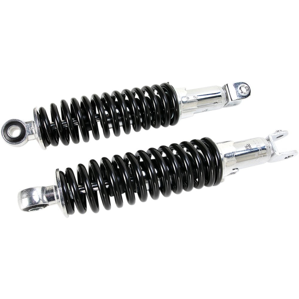 Emgo Custom Shorty Shocks with Shroud - Chrome Body/Black Spring Finish - Clevis Lowering 17-05696