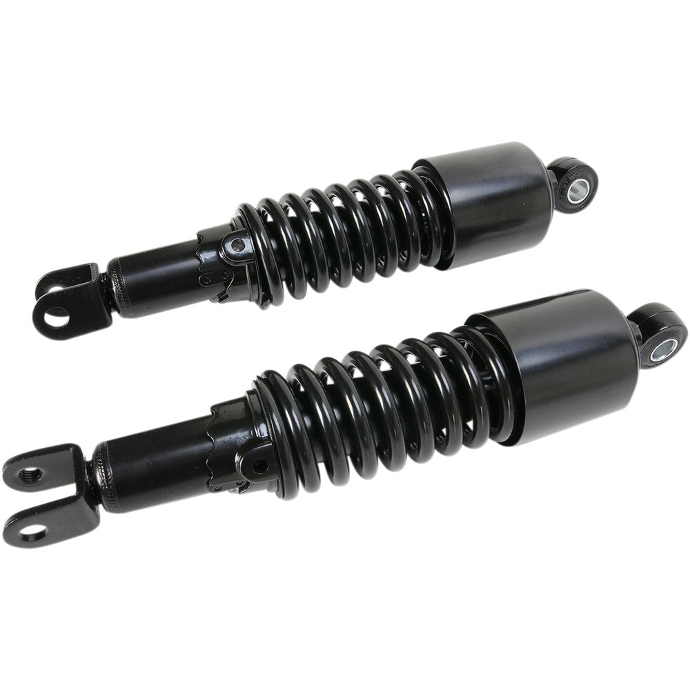 Emgo Custom Shorty Shocks with Shroud - Black Body/Black Spring Finish - Clevis Lowering 17-05694B