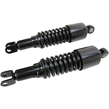 Emgo Custom Shorty Shocks with Shroud - Black Body/Black Spring Finish - Clevis Lowering 17-05694B