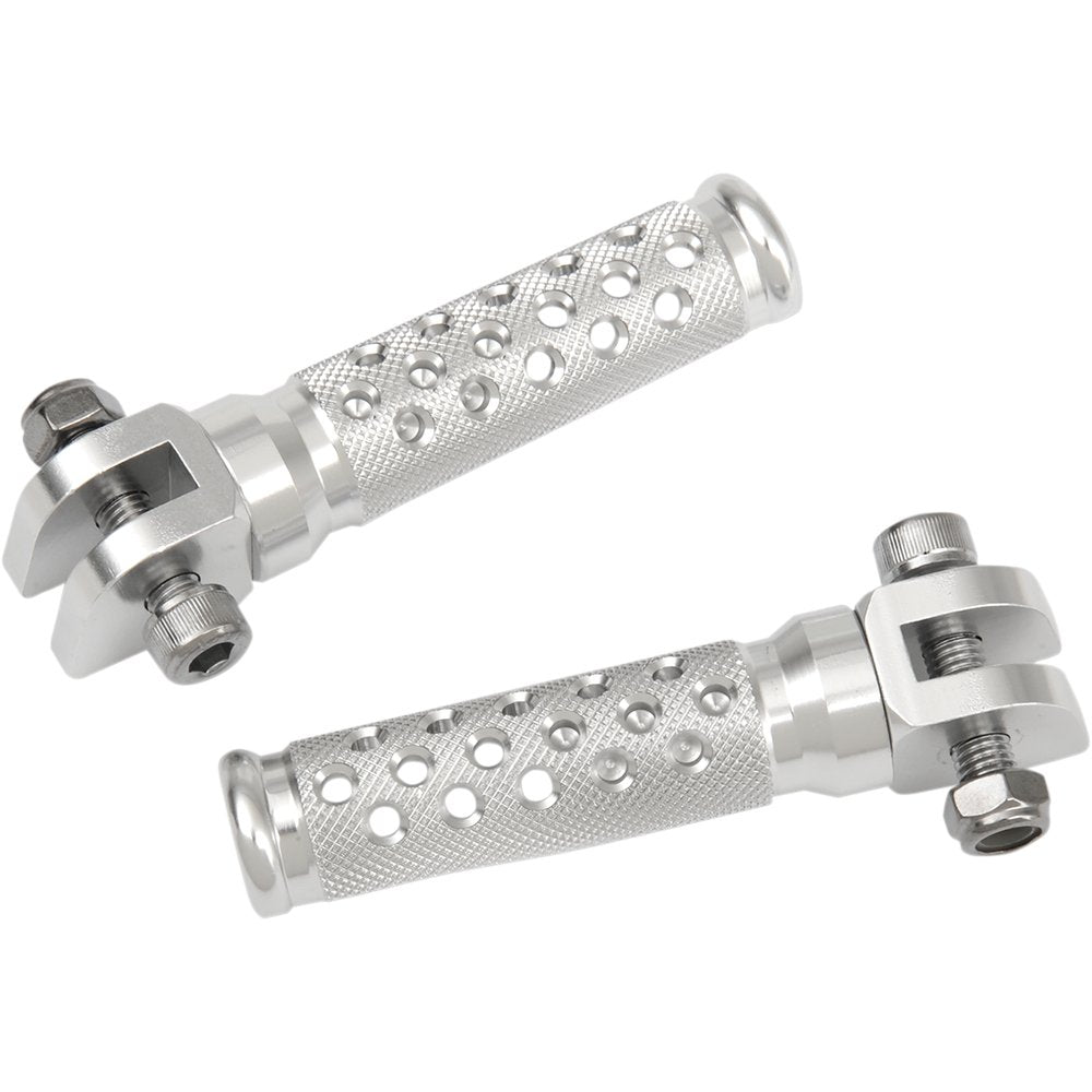 Emgo Footpegs - Slash-Cut - Silver 50-11241A