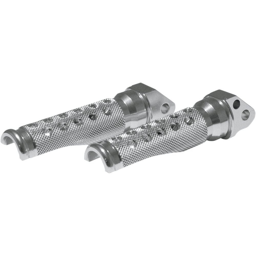Emgo Footpegs - Slash-Cut - Silver 50-11321A