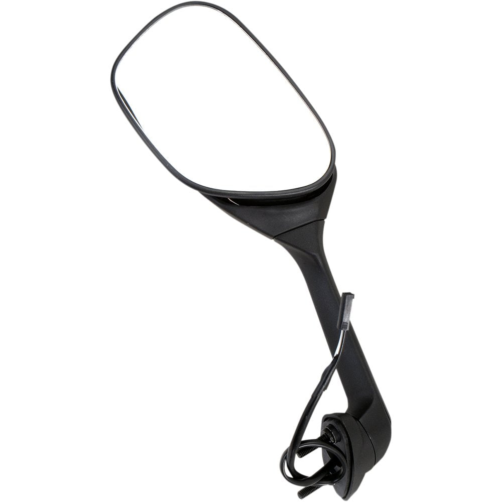 Emgo Mirror - Side View w/Integrated Turn Signals - Oval - Black - Left 20-55262