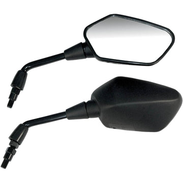 Emgo Mirror - Side View - Polygon - Black - Right 20-35281