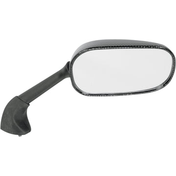Emgo Mirror - Side View - Black/Carbon Fiber - Rectangle - Right - Yamaha 20-80543