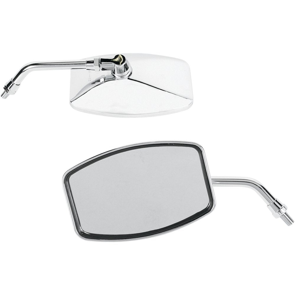 Emgo Mirror - "Big One"/Cruiser - Side View - Rectangle - M10 x 1.25 | M10 x 1.25 (Left Hand) - Chrome 20-42464