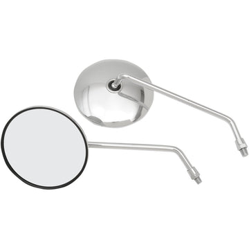 Emgo Mirrors - Classic - OE Replacement - Side View - Round - Chrome - Left/Right - Pair 20-37410