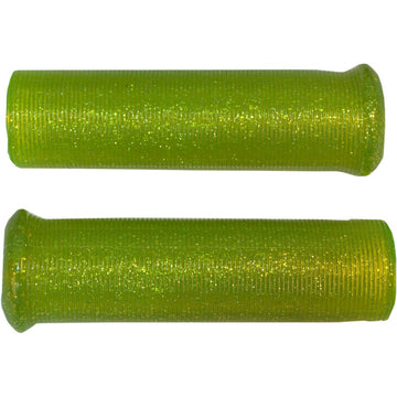 Emgo Star Fire Flake Grips - Retro - Metal - 7/8" - Yellow 42-21125