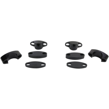 Emgo Aluminum Handlebar Riser Kit - 1-1/8" - Black 23-09381