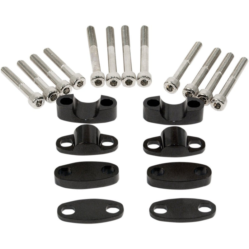 Emgo Aluminum Handlebar Riser Kit - 7/8" - Black 23-09371