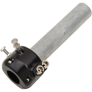 Emgo 7/8" Throttle Assembly - Dual Cable - Black 44-29474B