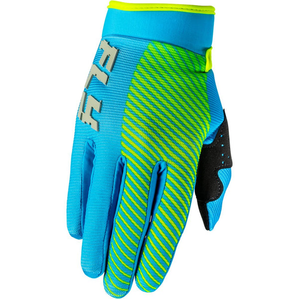 Youth F 16 Gloves Blue/Hi Vis Y2xs