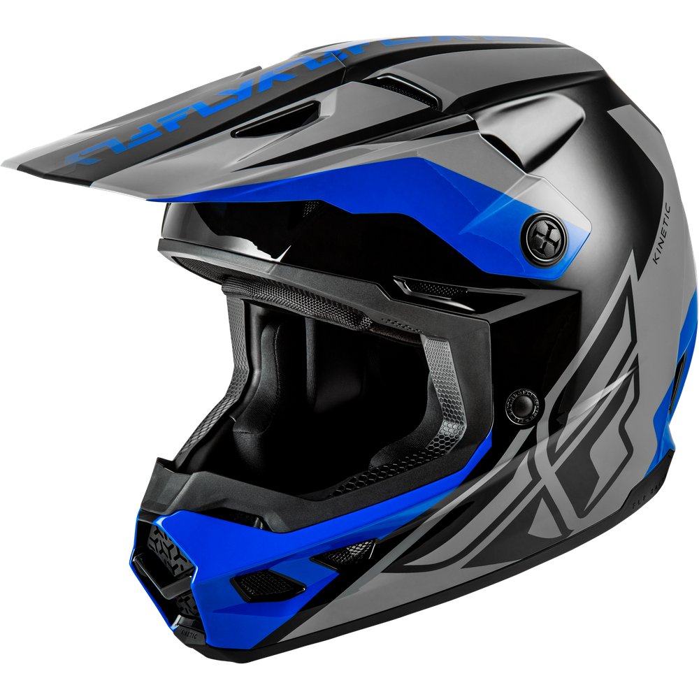 Kinetic Crest Helmet Grey/Black/Blue Xs
