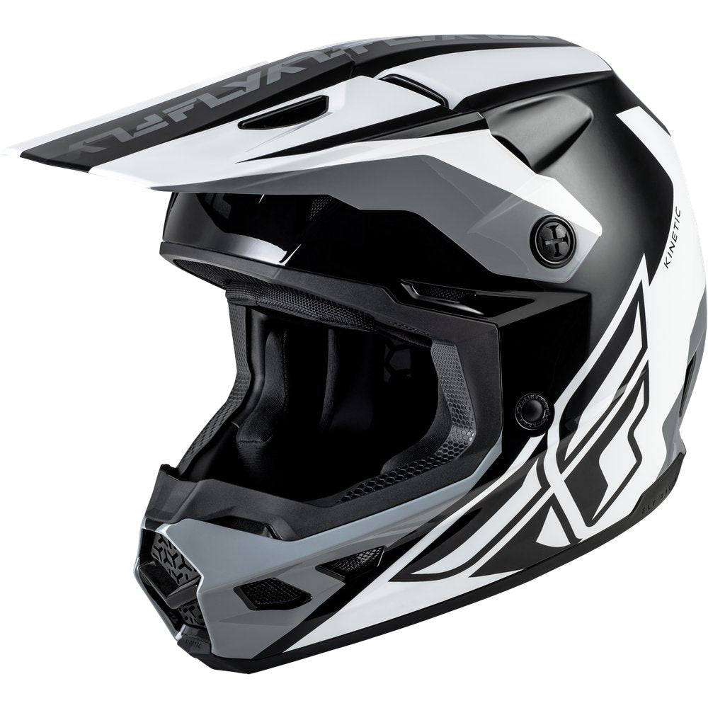 Kinetic Crest Helmet Black/White/Grey Lg