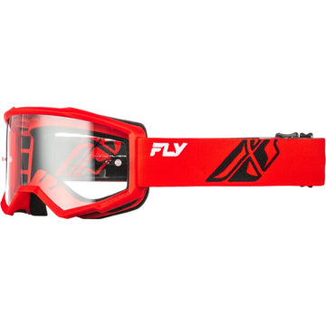 Youth Focus Goggle Red/Black W/ Clear Lens