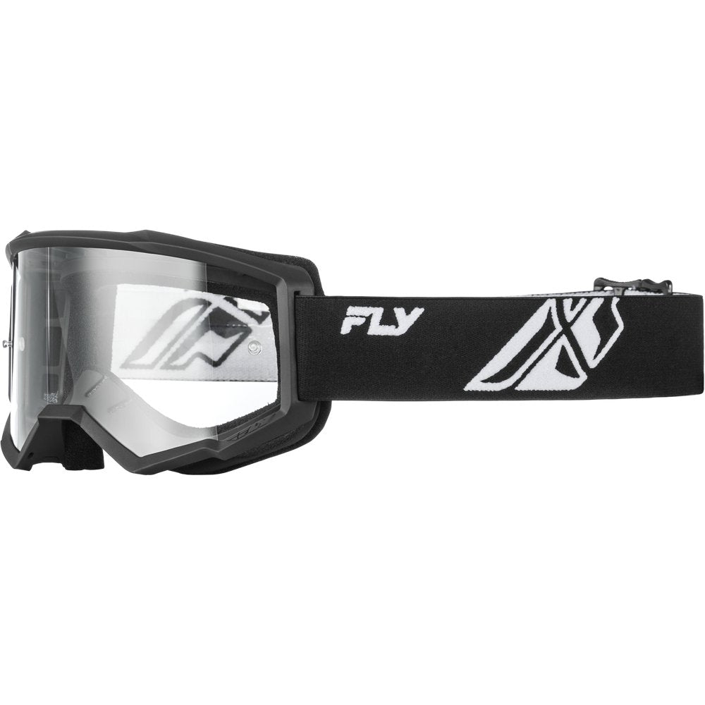 Youth Focus Goggle Black/White W/ Clear Lens