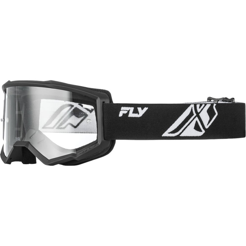 Focus Goggle Black/White W/ Clear Lens
