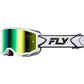 Youth Zone Goggle White/Black W/ Iridescent Grn Mirror Lens