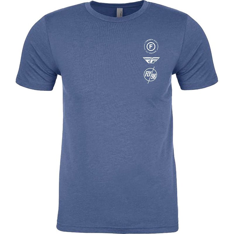 Fly Atom Tee Cool Blue Heather Sm