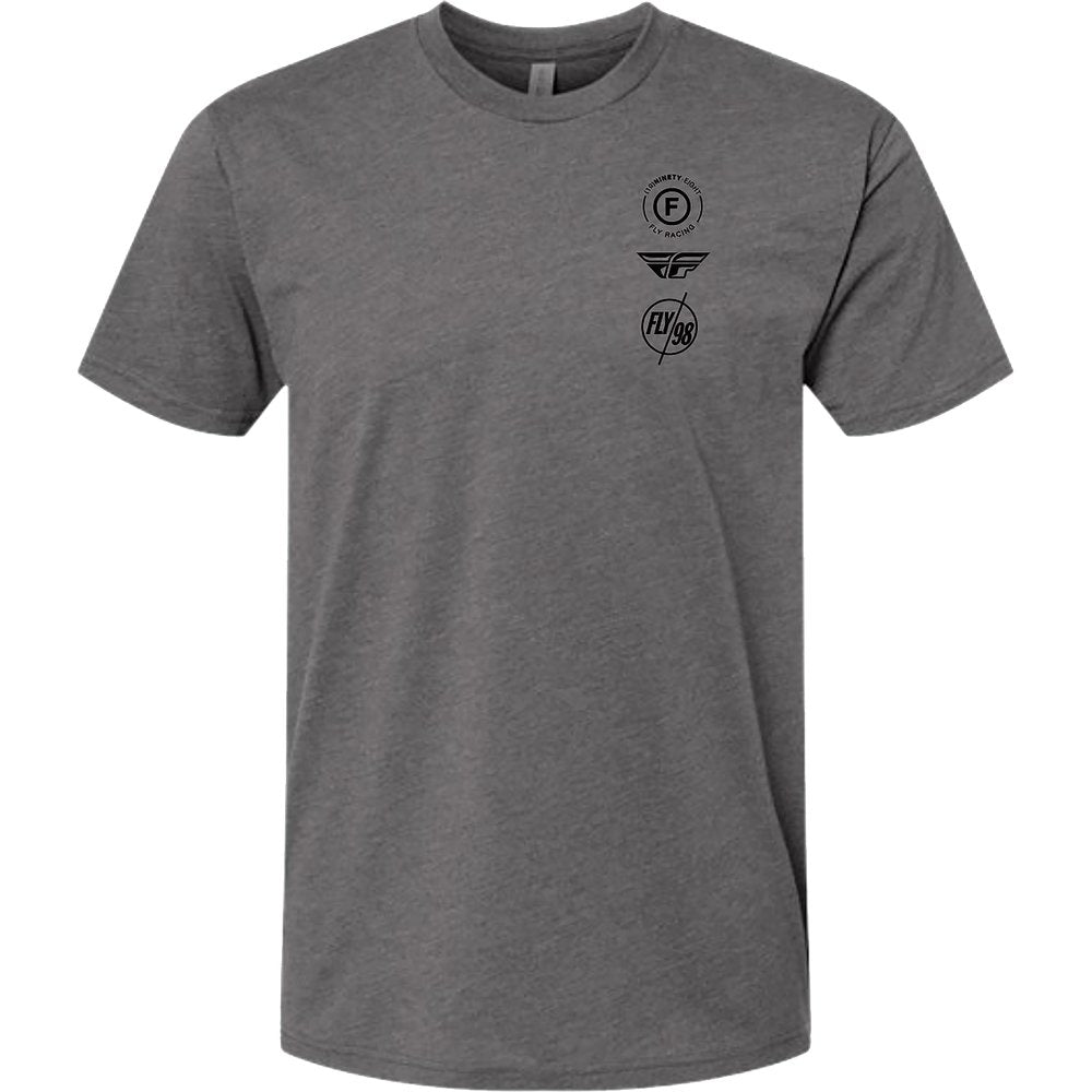 Fly Atom Tee Gunmetal Heather Sm