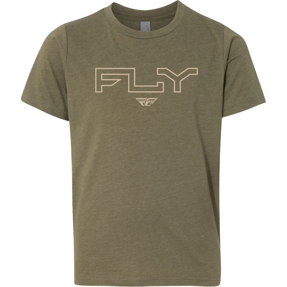 Youth Fly Edge Tee Military Green Ys
