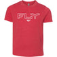 Youth Fly Edge Tee Red Ys