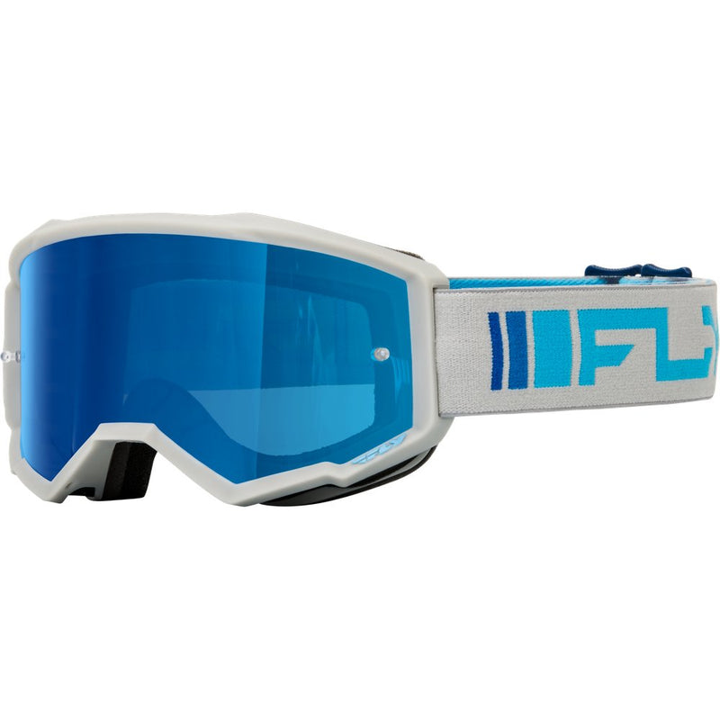 Zone Goggle Silver/Blue W/ Dark Blue Mirror/Smoke Lens