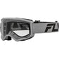 Youth Focus Goggle Silver/Char W/ Clear Lens