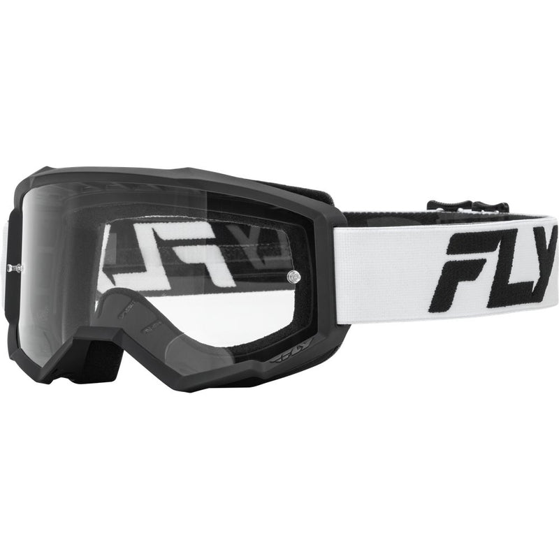 Focus Goggle White/Black W/ Clear Lens