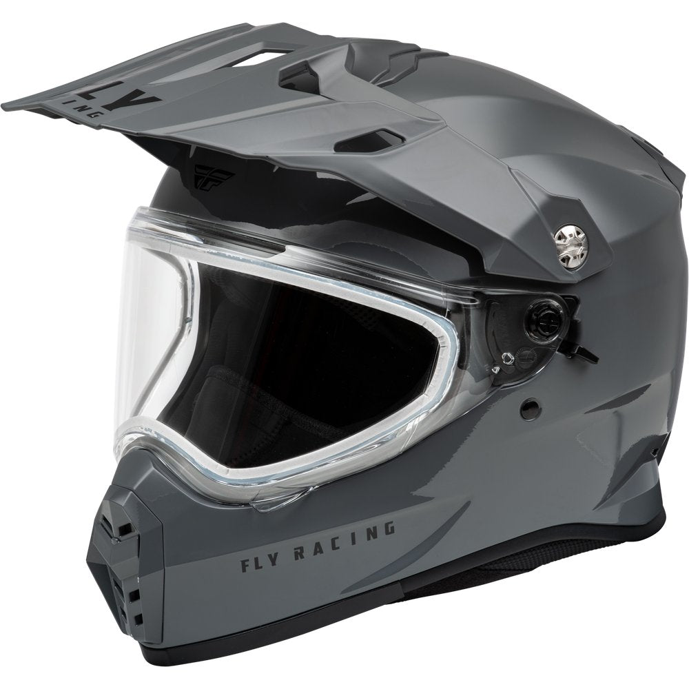 Trekker Cw Solid Helmet Dual Shld Grey Md