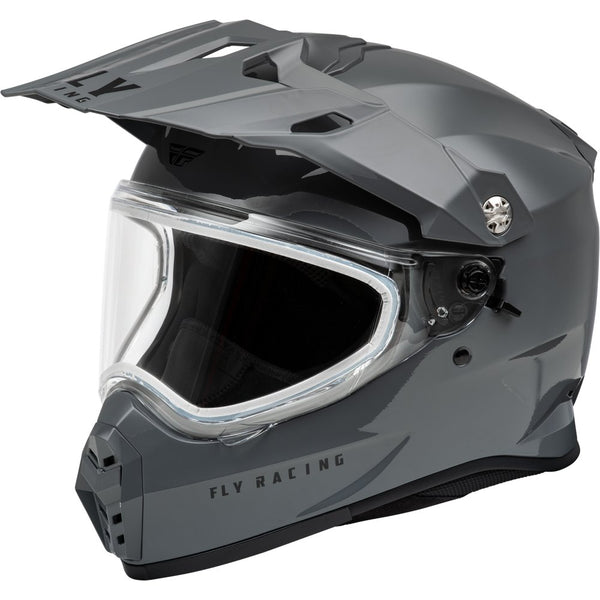 Trekker Cw Solid Helmet Dual Shld Grey Md