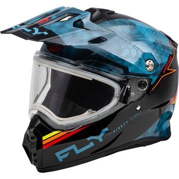 Trekker Cw Conceal Helmet Elec Shld Slate/Black/Red 2x