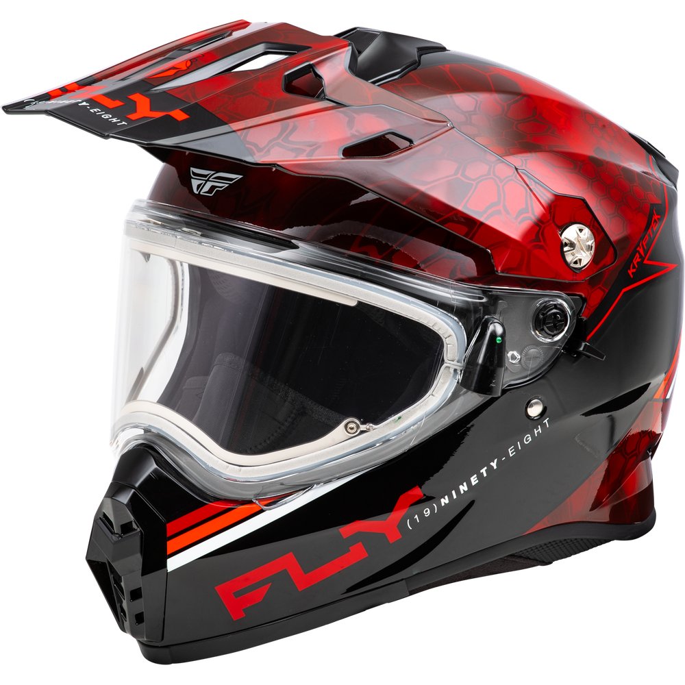 Trekker Cw Conceal Helmet Elec Shld Red/Black 2x