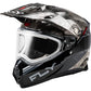 Trekker Cw Conceal Helmet Elec Shld Black/Grey/White Sm