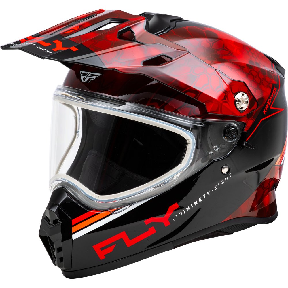Trekker Cw Conceal Helmet Dual Shld Red/Black 2x