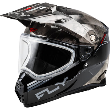 Trekker Cw Conceal Helmet Dual Shld Black/Grey/White Sm