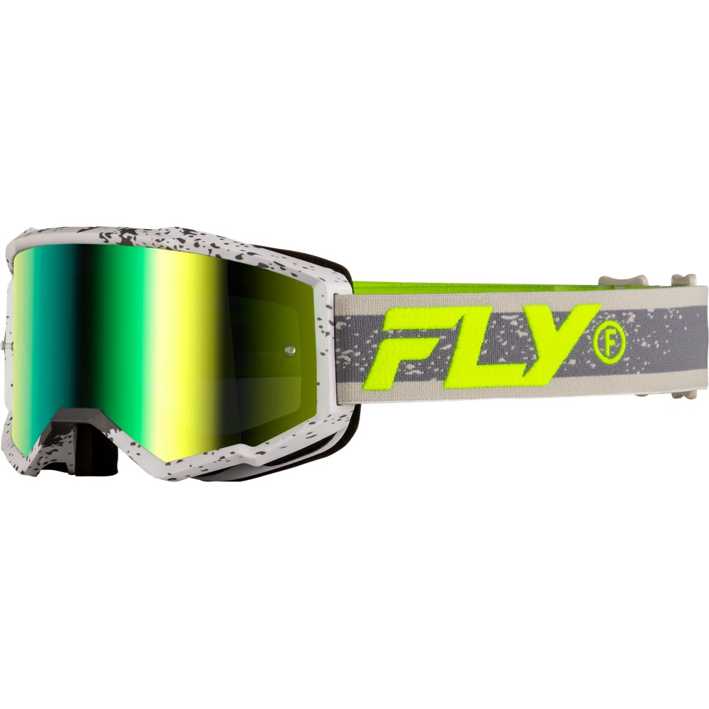 Yth Zone Goggle Drk Gry/Hi Vis W/ Iridescent Grn Mirror Lens