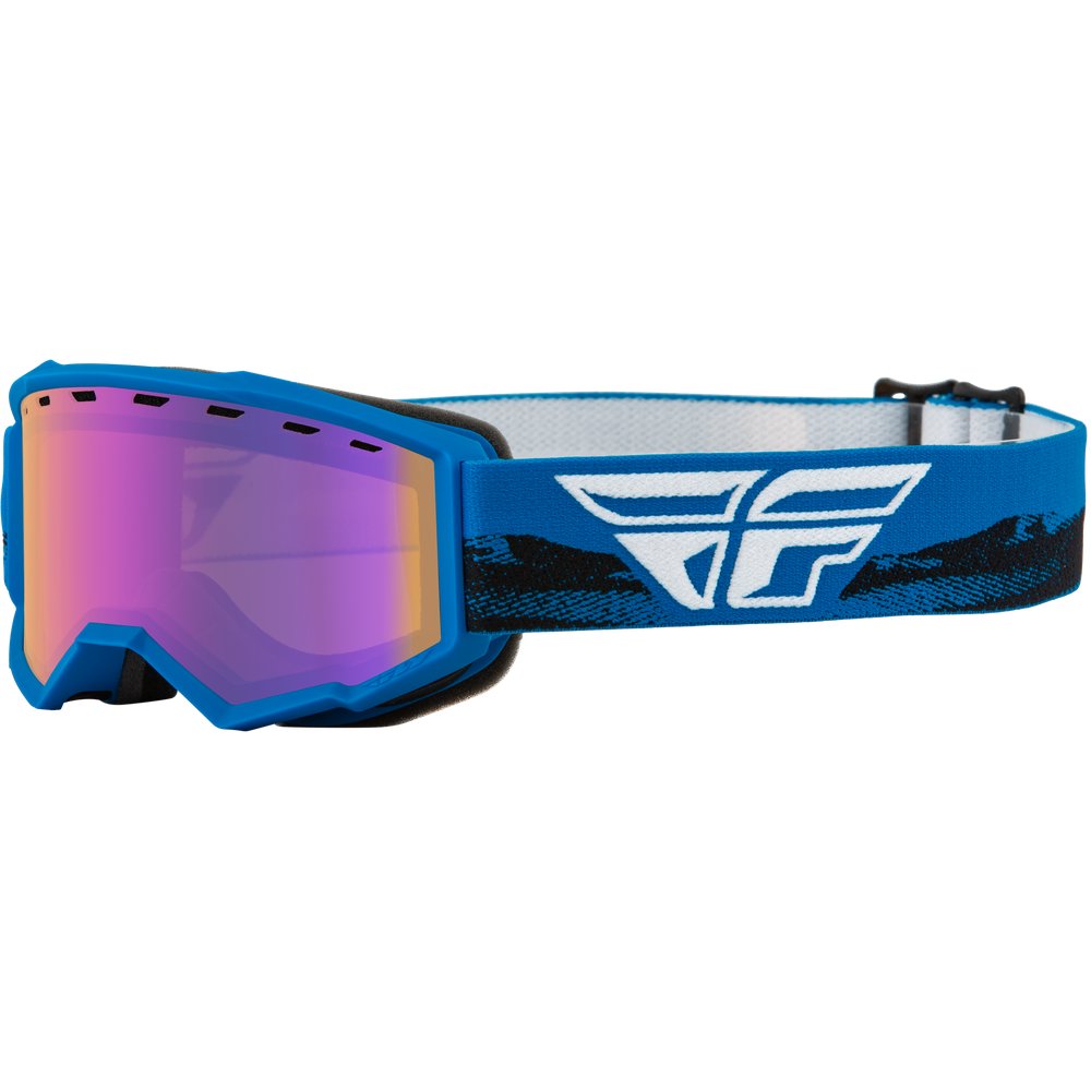 Youth Focus Snw Goggle Blu/Blk W/ Blue Mirror/Amber Lens