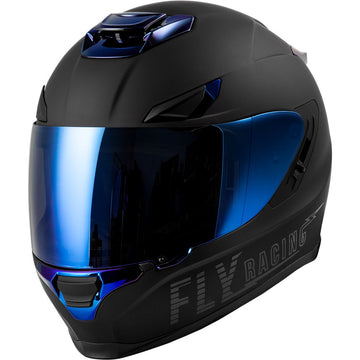 Sentinel Recon Helmet Matte Black/Blue Chrome Md
