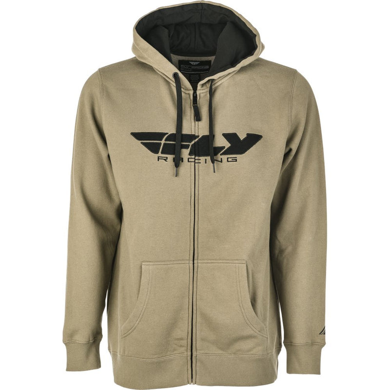 Fly Corporate Zip Up Hoodie Tan/Black Xl