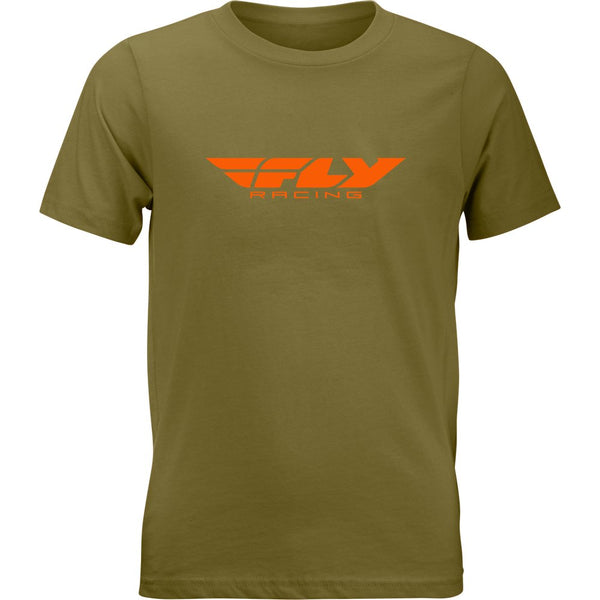 Youth Fly Corporate Tee Olive/Orange Ym
