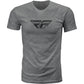 Fly F Wing Tee Dark Grey Heather Lg